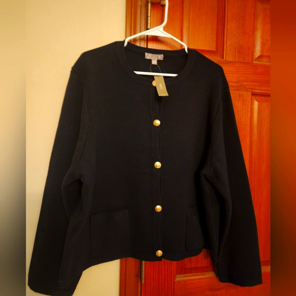 J Crew black sweater, size 2X. NWT.